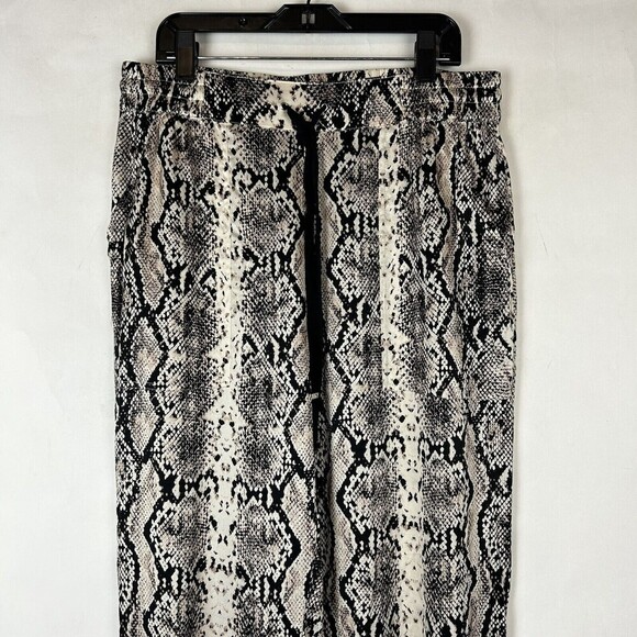 Cami NYC Size Small Zoe Silk Joggers Pants Snakeskin Python Beige - Picture 3 of 7